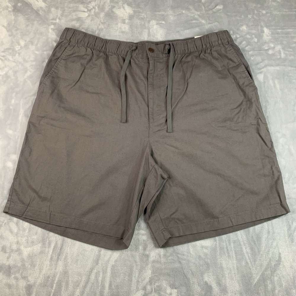 Oak Hill Shorts Mens 2XL Grey Linen Blend Pockets Hiking Outdoor Stretch‎